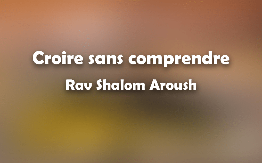 Croire sans comprendre