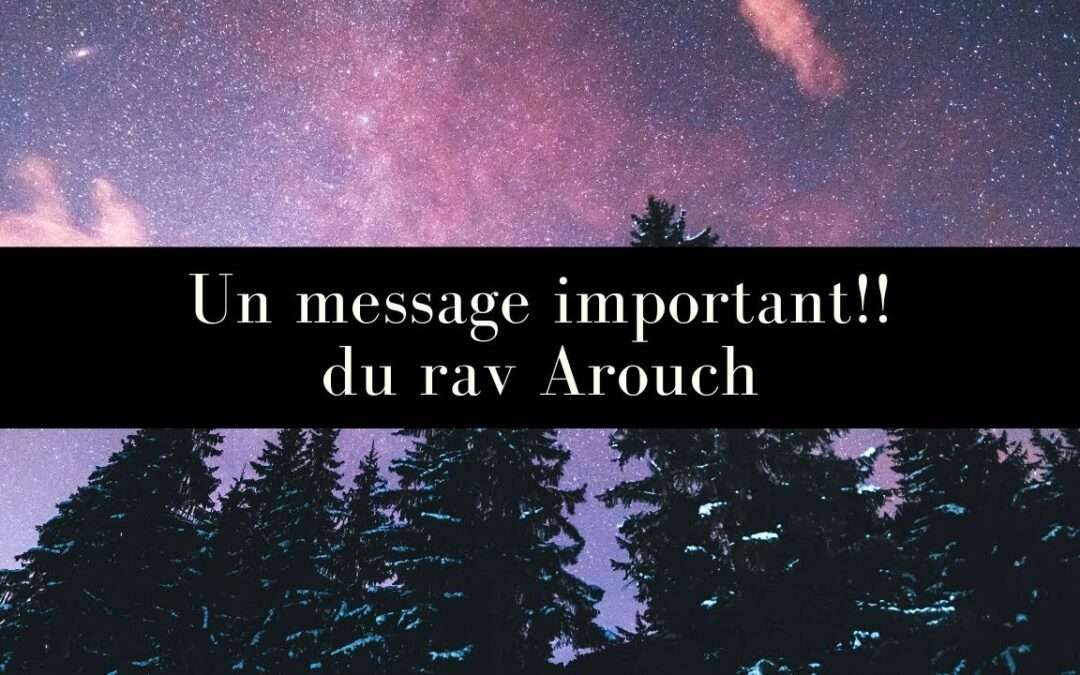 Un message important