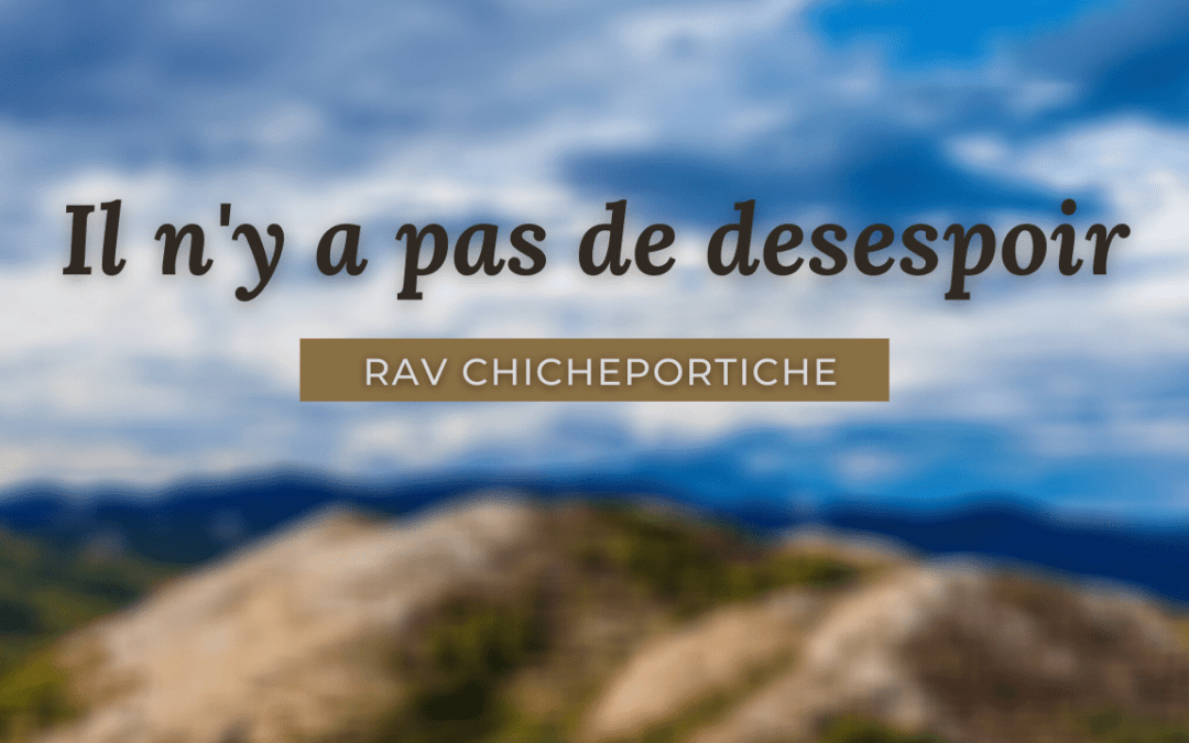 Il n’y a pas de désespoir