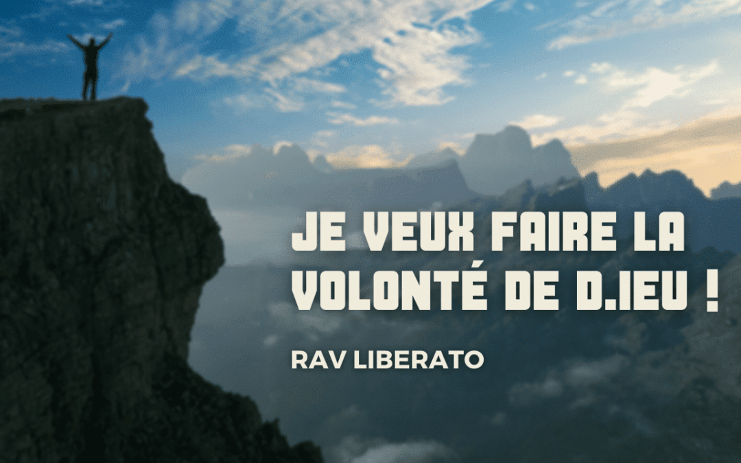 Je veux faire la volonté de D.ieu !