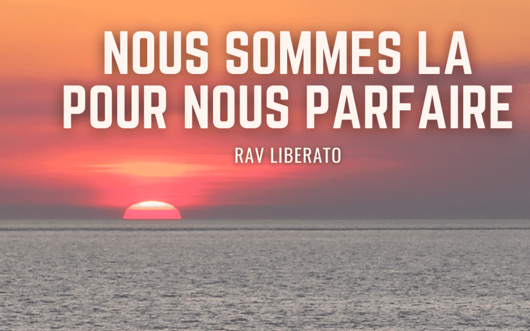 Nous sommes la pour nous parfaire