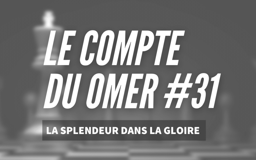 Le compte du Omer #31_ La Splendeur dans la Gloire