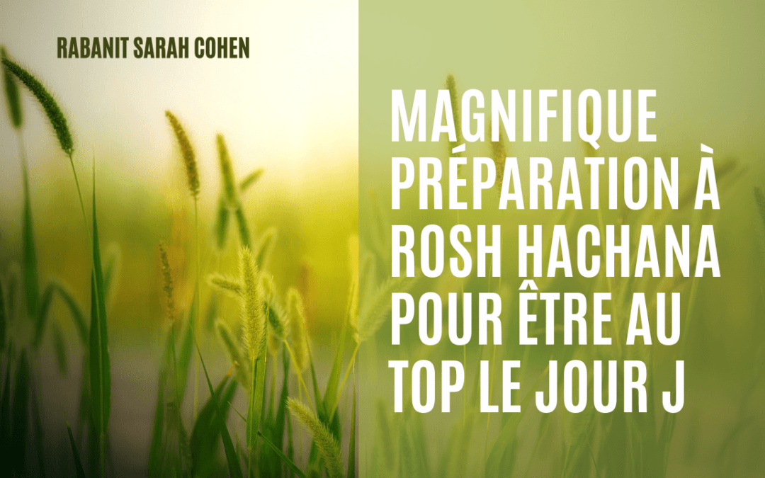Rabanit Sarah Cohen- Magnifique préparation à Rosh Hachana pour être au top le jour J