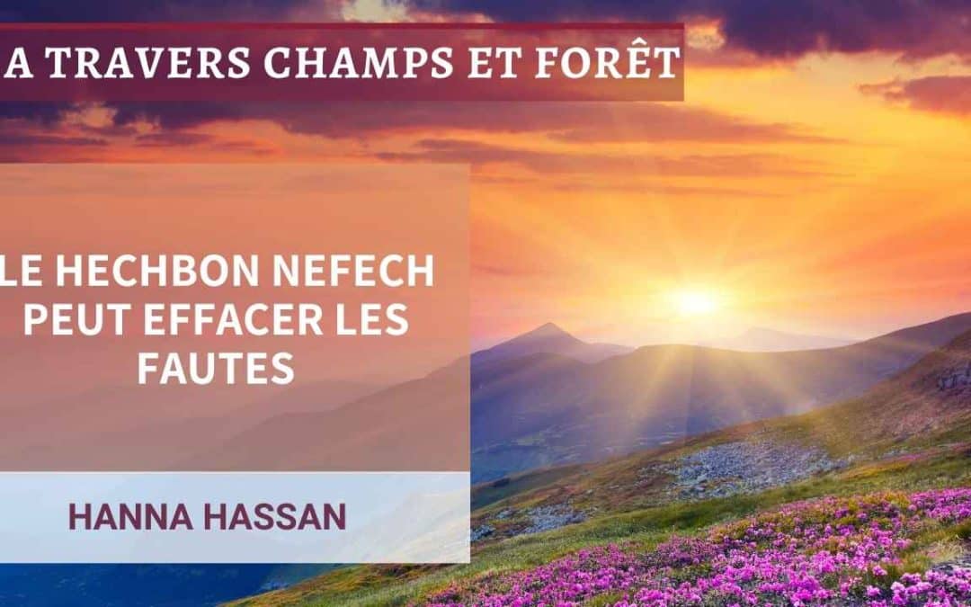 A travers champs et forêt 52-Le hechbon nefech peut effacer les fautes