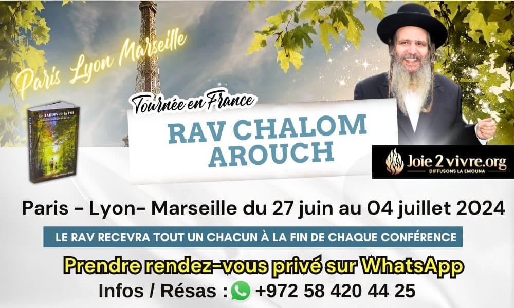 Programme Tournée du Rav Arouch en France 2024
