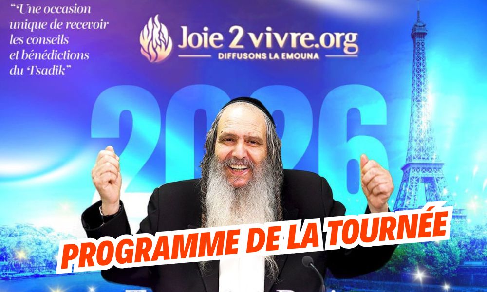 Programme tournée 2026 Rav Chalom Arouch en France