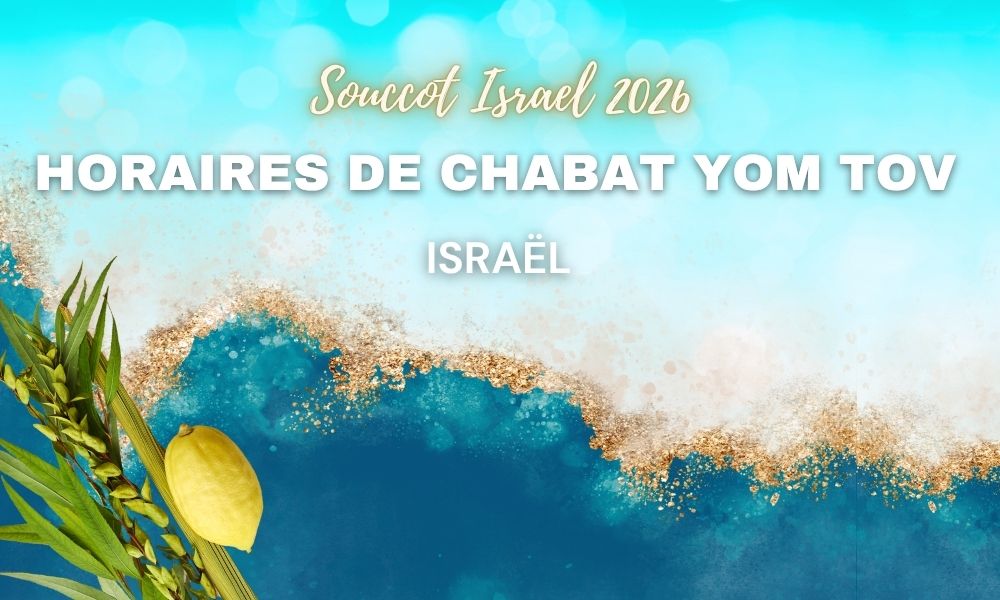 Horaires ISRAEL Chabbat Souccot 1 – Vendredi 25 Septembre 2026